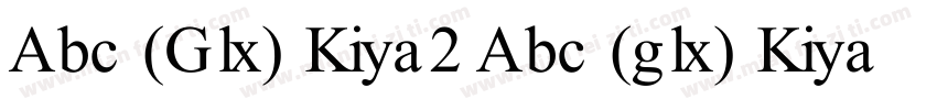 Abc (Glx) Kiya2 Abc (glx) Kiya2字体转换